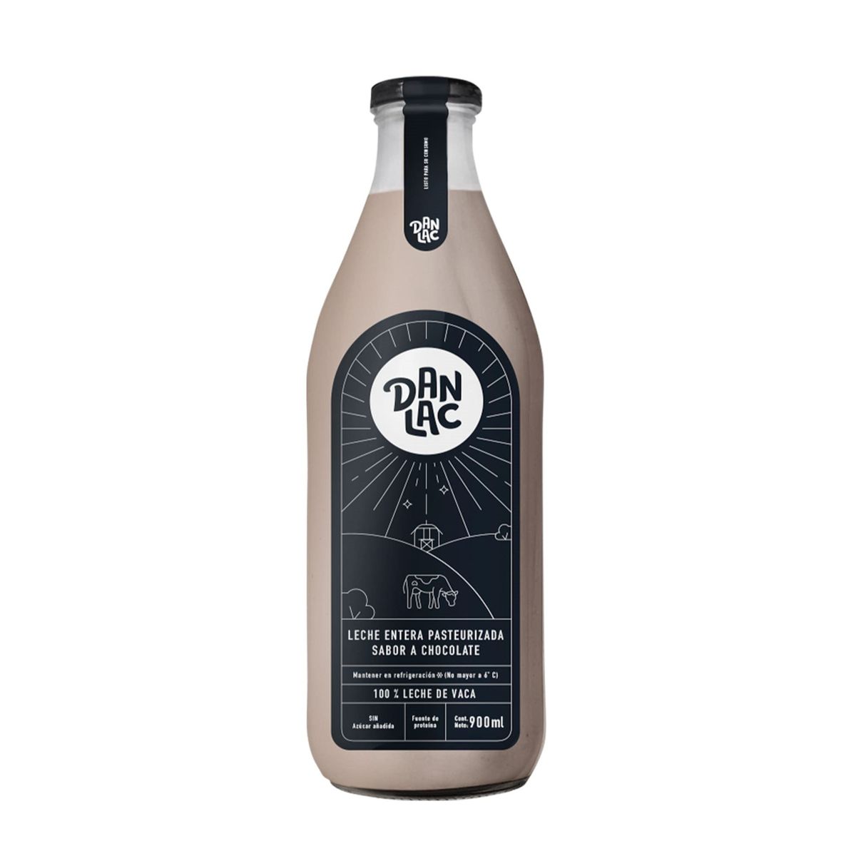 DANLAC - Leche Pasteurizada Danlac Chocolate Botella 900 mL