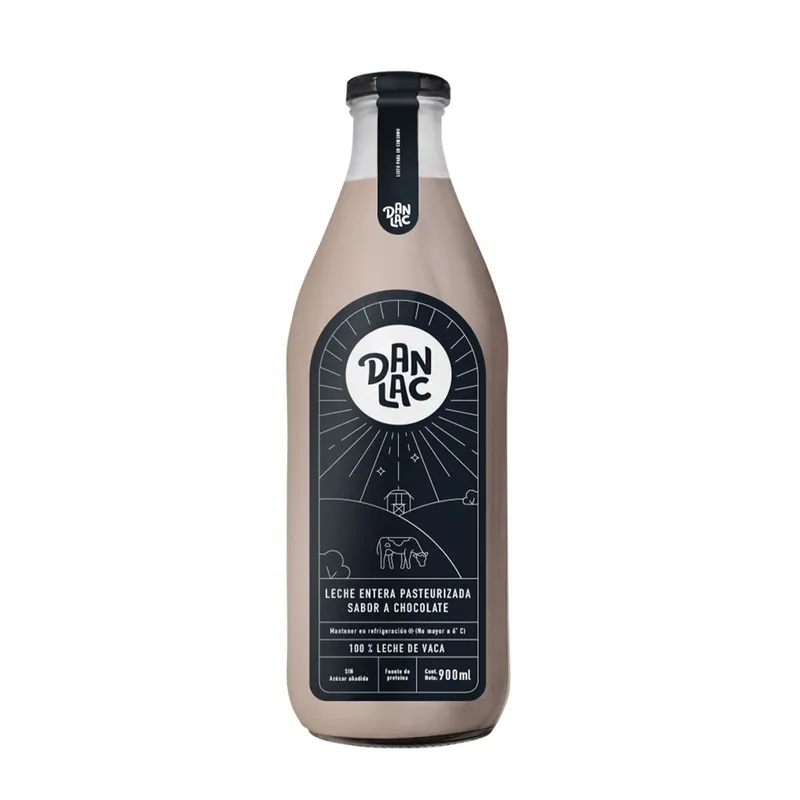 DANLAC - Leche Pasteurizada Danlac Chocolate Botella 900 g