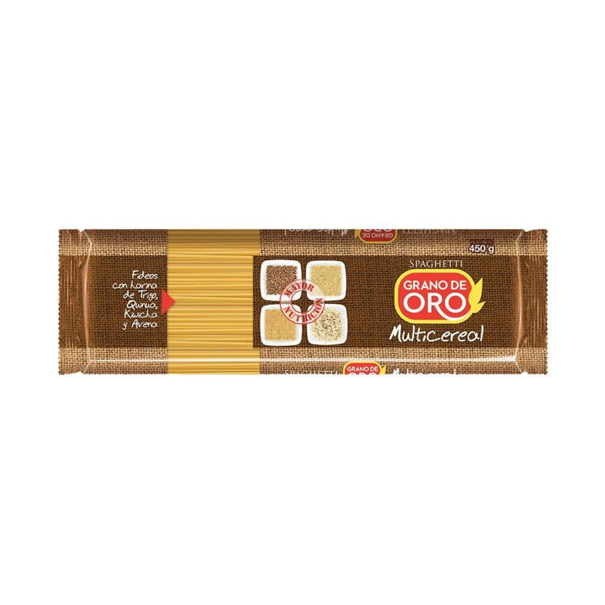 GRANO DE ORO - Spaghetti Grano de Oro Multicereal Empaque 450 g