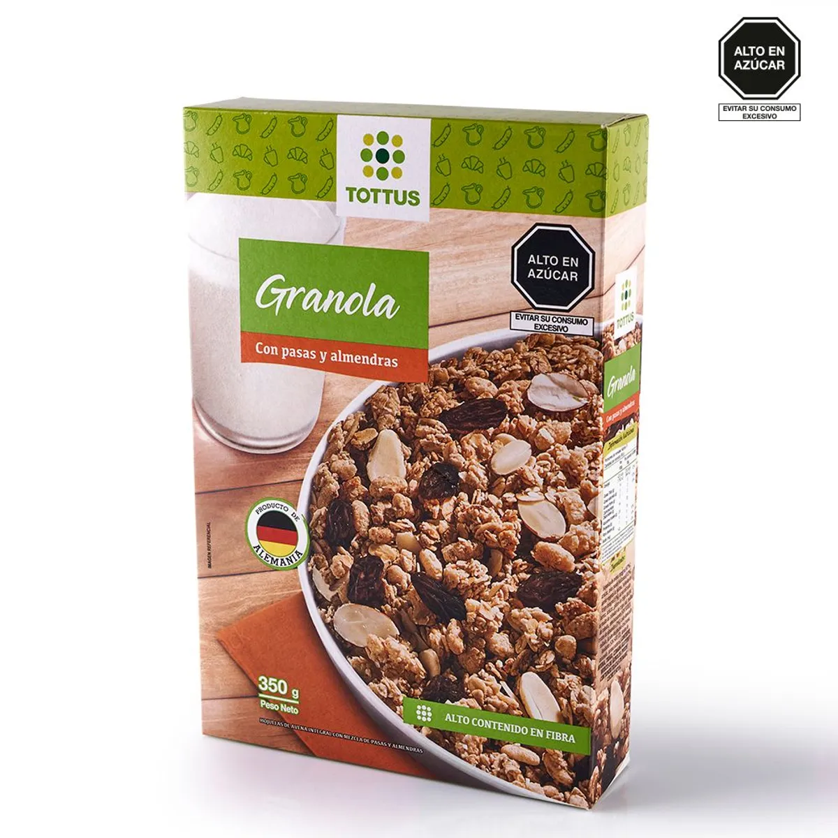 TOTTUS - Granola Tottus con Pasas y Almendras Caja 350 g