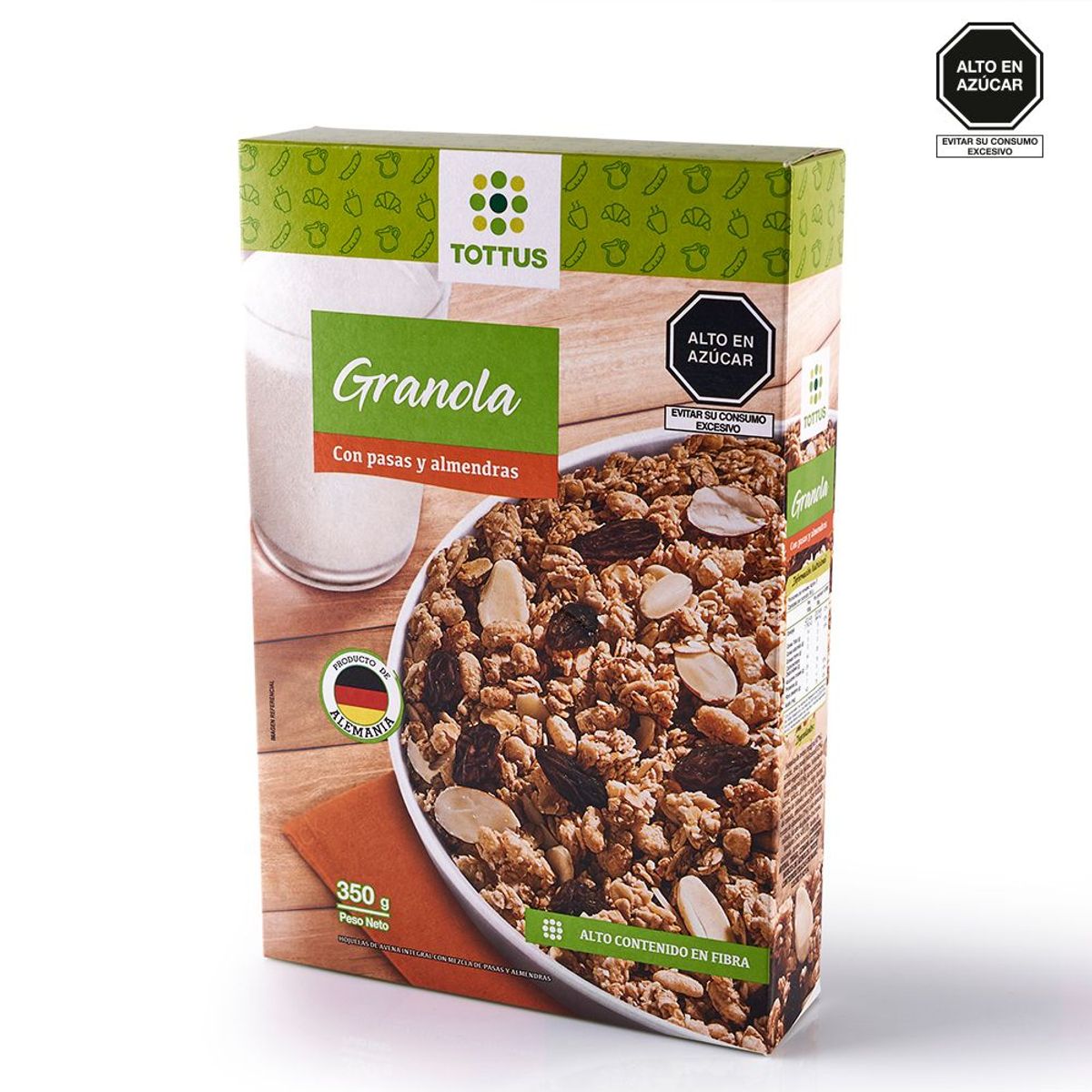 TOTTUS - Granola Tottus con Pasas y Almendras Caja 350 g