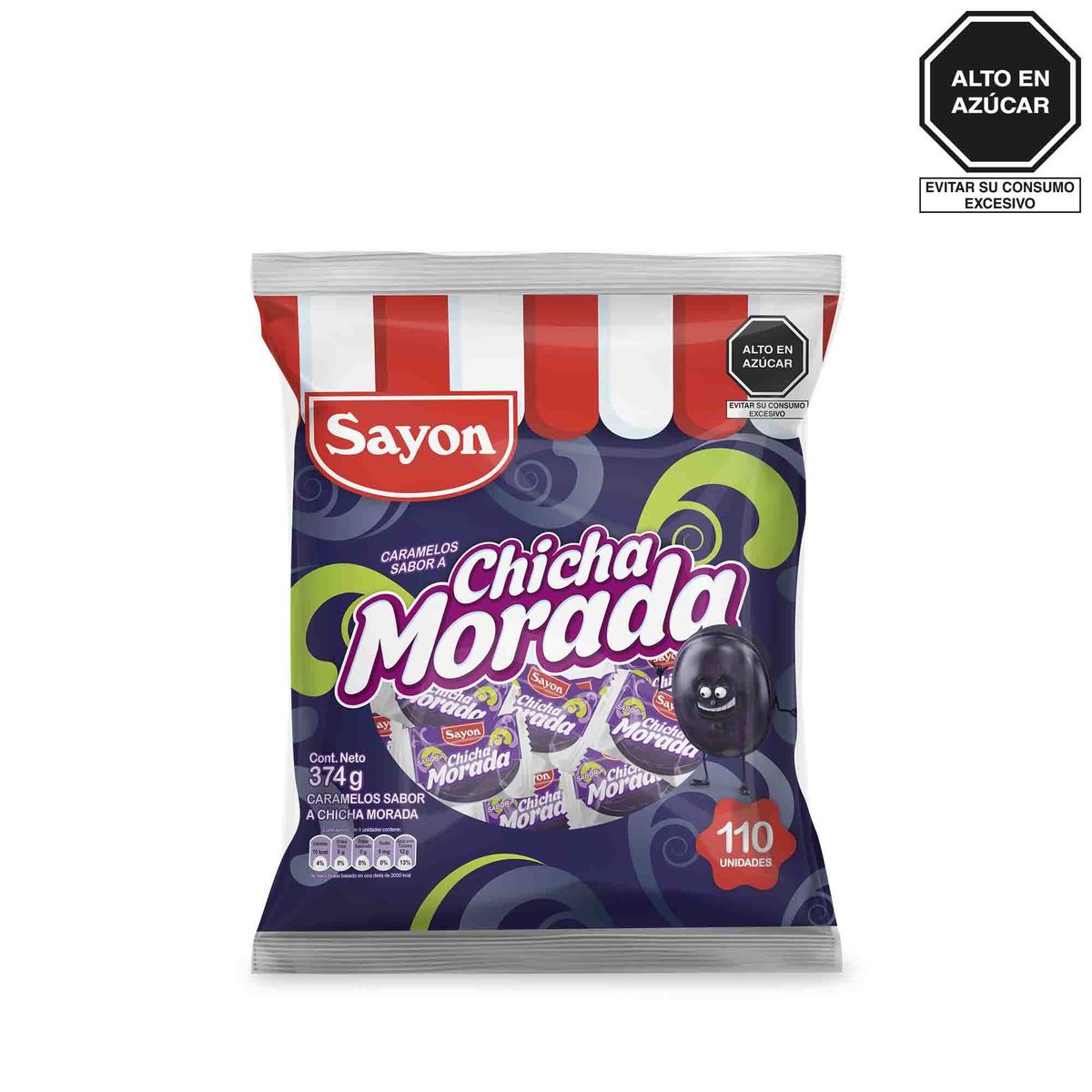 SAYON - Caramelos Sayón Chicha Morada Bolsa 374 g