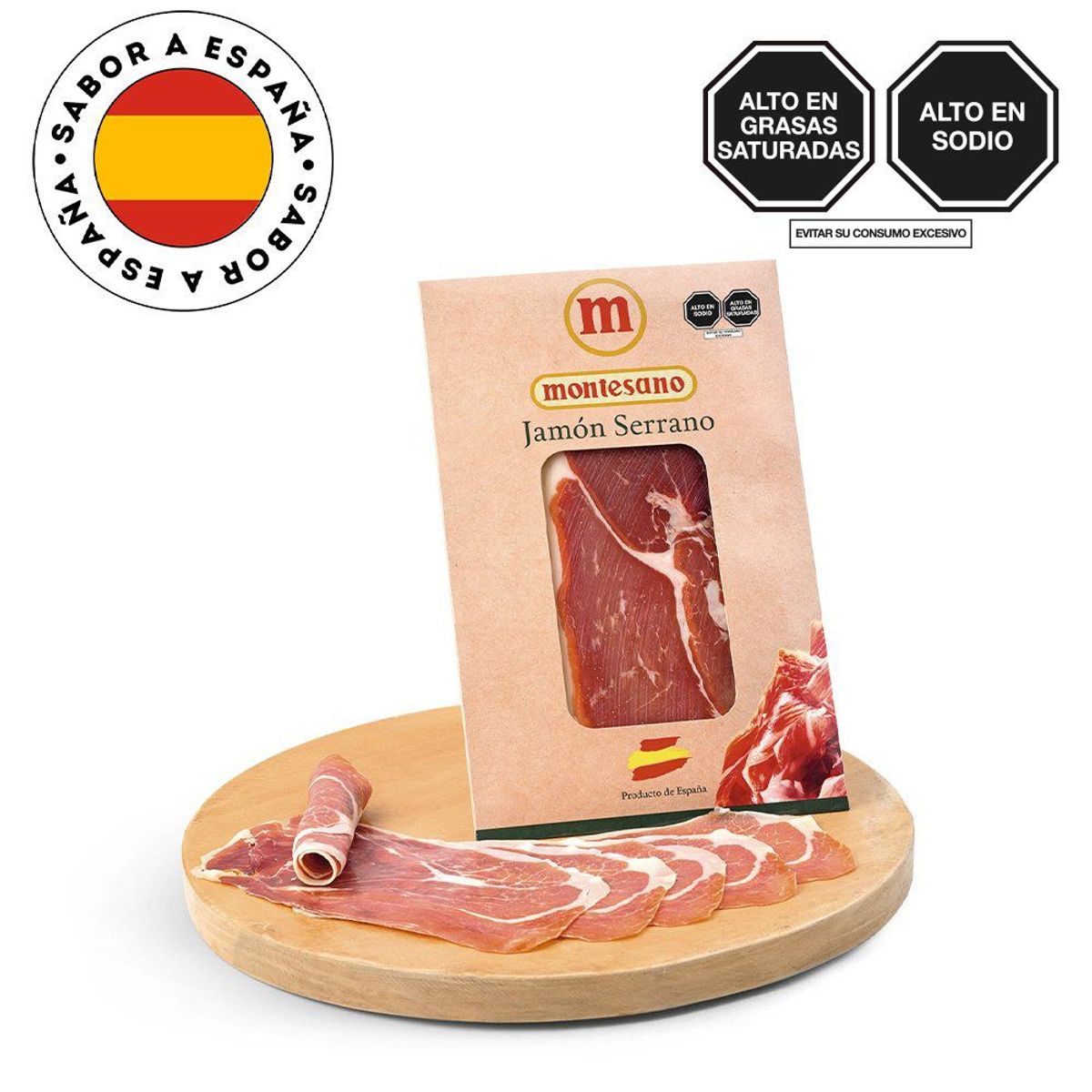 MONTESANO - Jamón Serrano Montesano Loncheado Empaque 100 g