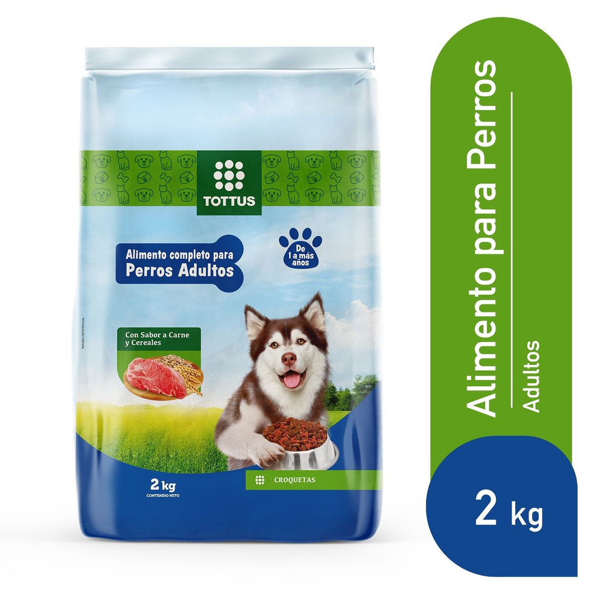 TOTTUS - Alimento Seco Perros Adultos Tottus Bolsa 2 Kg