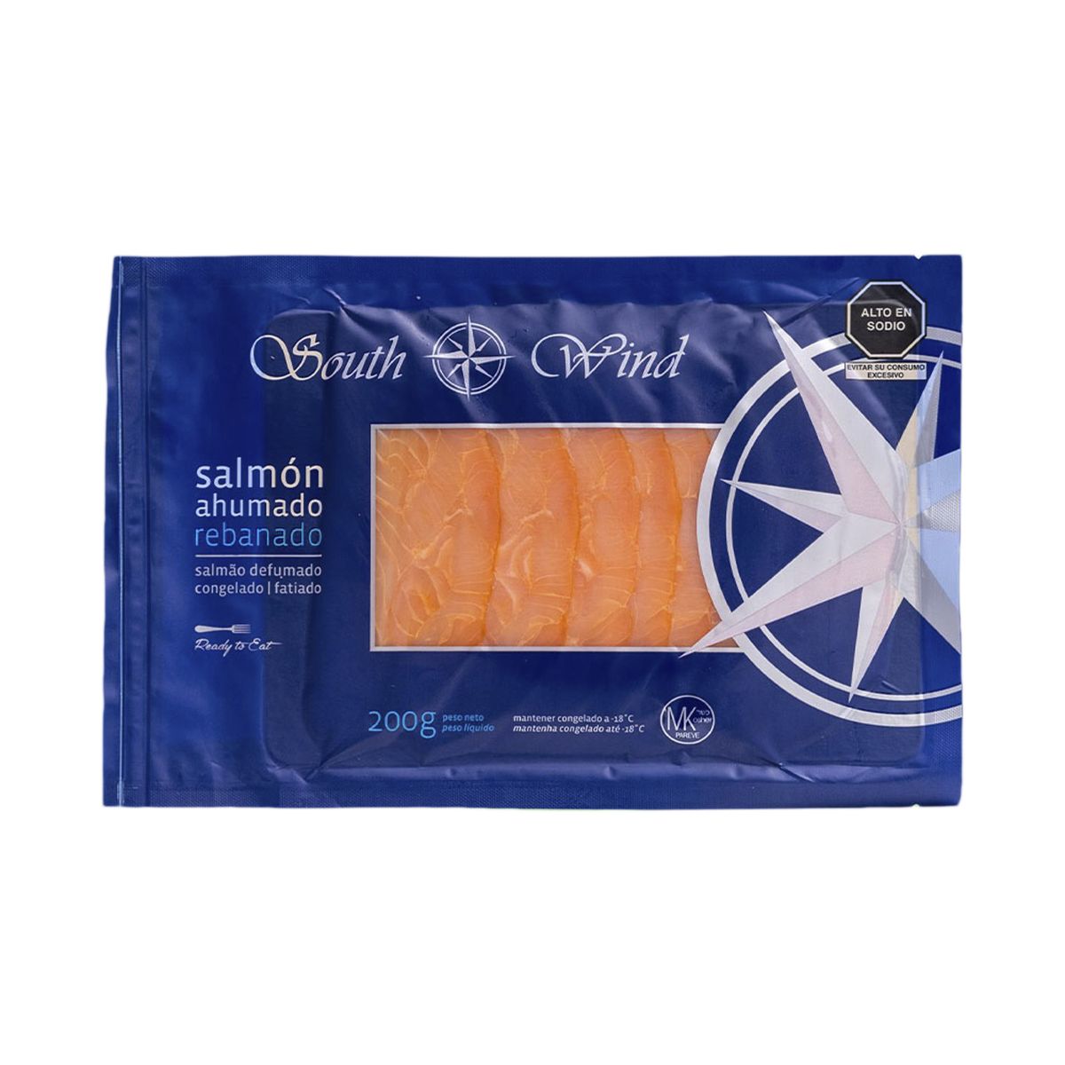 SOUTH WIND - Salmón Ahumado Congelado x 200 g