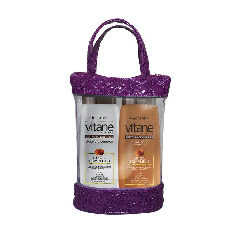 VITANE - Shampoo 400 mL + Acondicionador 400 mL + Neceser