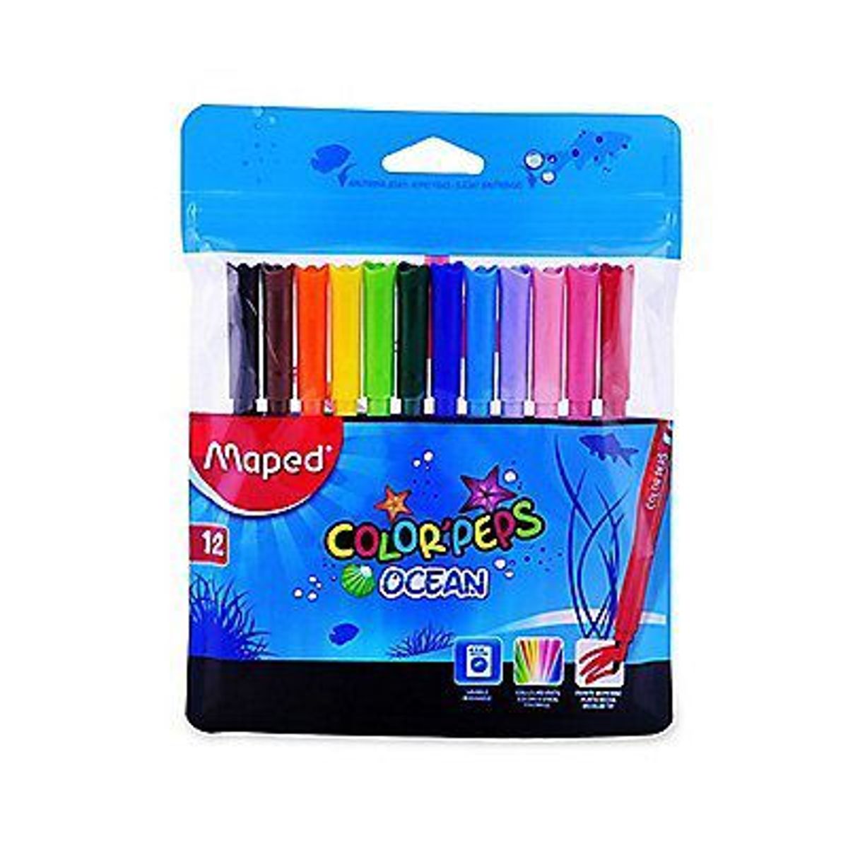 MAPED - Plumones Maped Color Peps Ocean Estuche 12 Und
