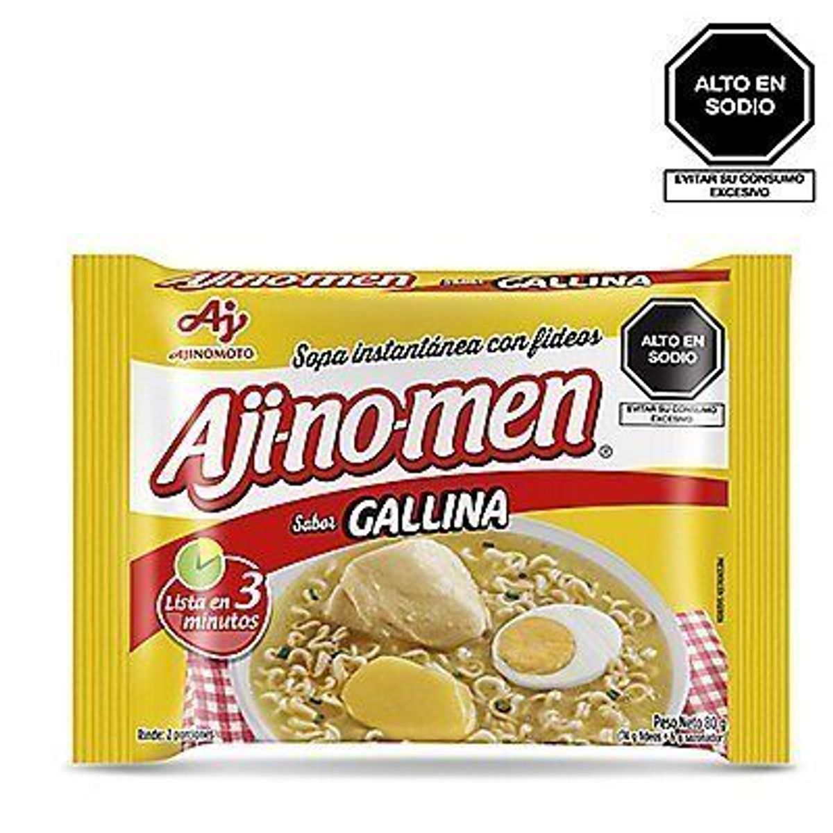 AJINOMEN - Sopa Instantánea Ajinomen Sabor Gallina Empaque 80 g