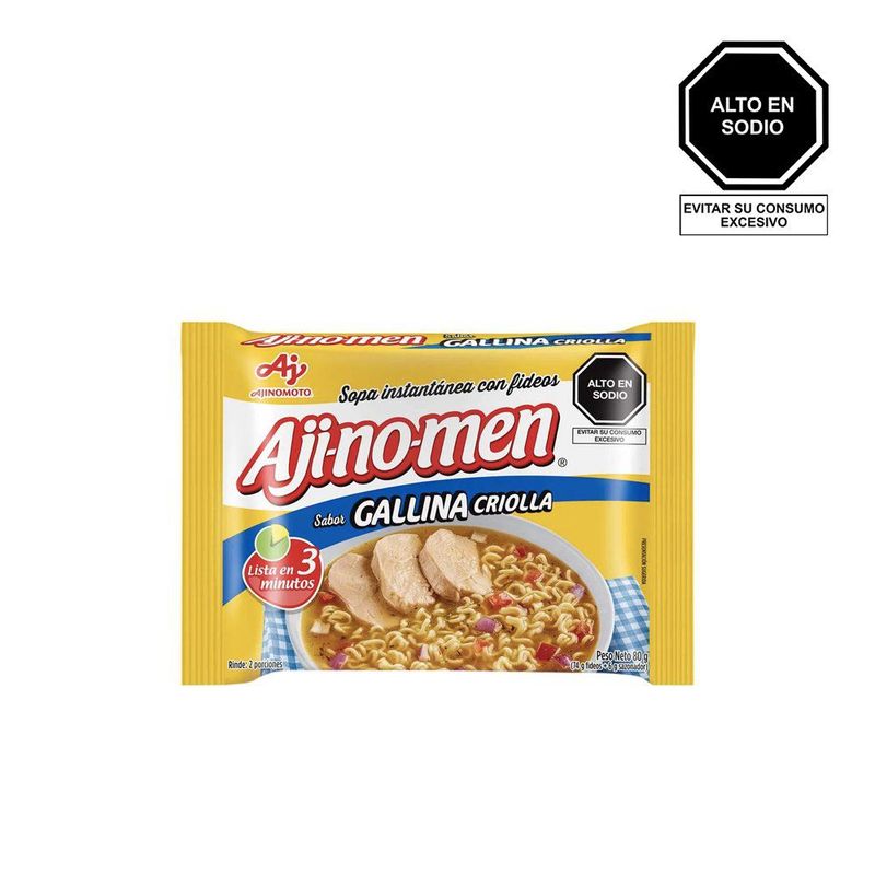 AJINOMEN - Sopa Instantánea Ajinomen Sabor Gallina Criolla Empaque 80 g