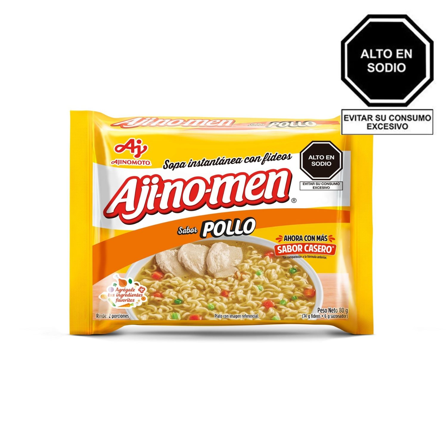 SOPA INSTANTANEA AJINOMEN SABOR POLLO 80 G