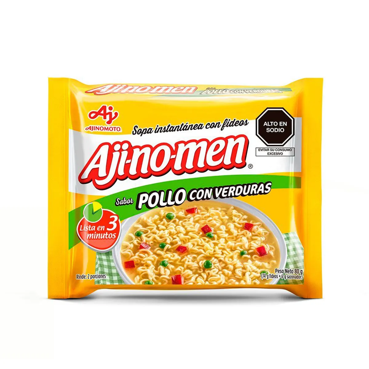 AJINOMEN - Sopa Instantánea Ajinomen Sabor Pollo Verduras Empaque 80 g