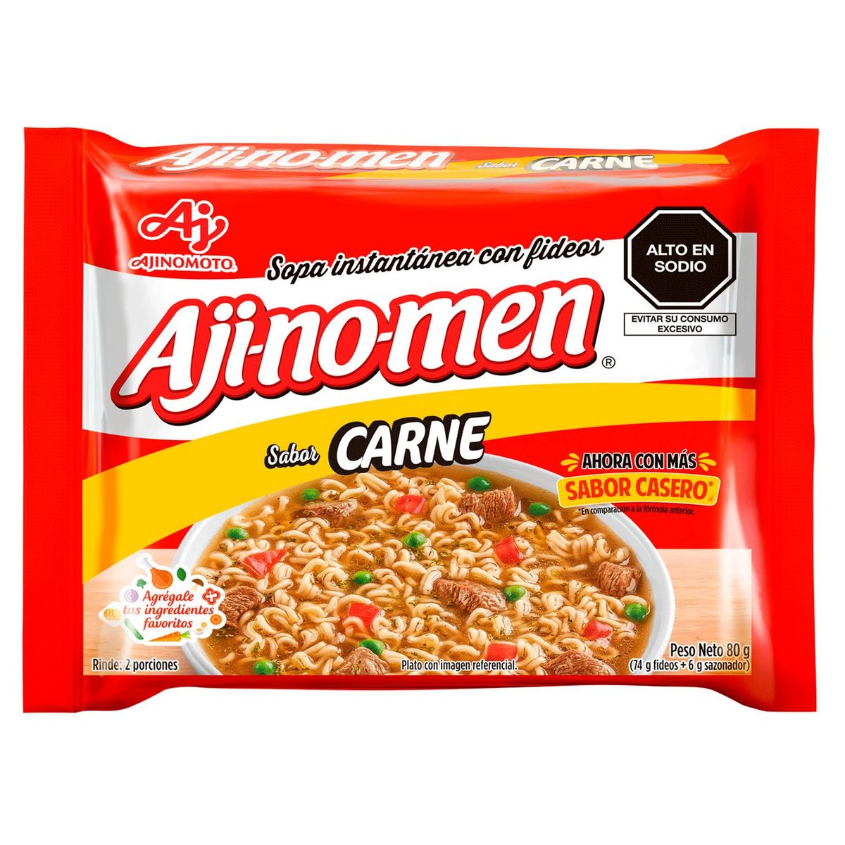 AJINOMEN - Sopa Instantánea Ajinomen Sabor Carne Empaque 80 g