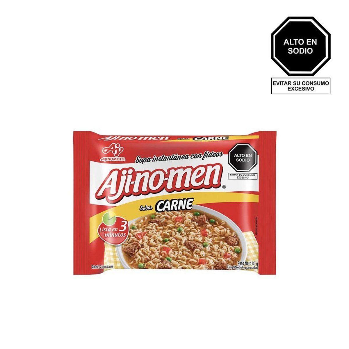 AJINOMEN - Sopa Instantánea Ajinomen Sabor Carne Empaque 80 g