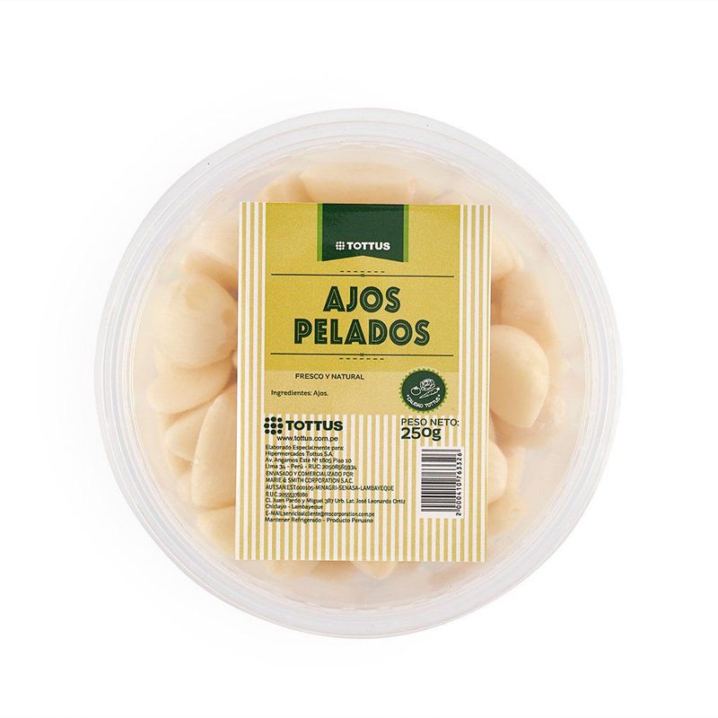 TOTTUS VERDURAS - Ajos Pelados Tottus