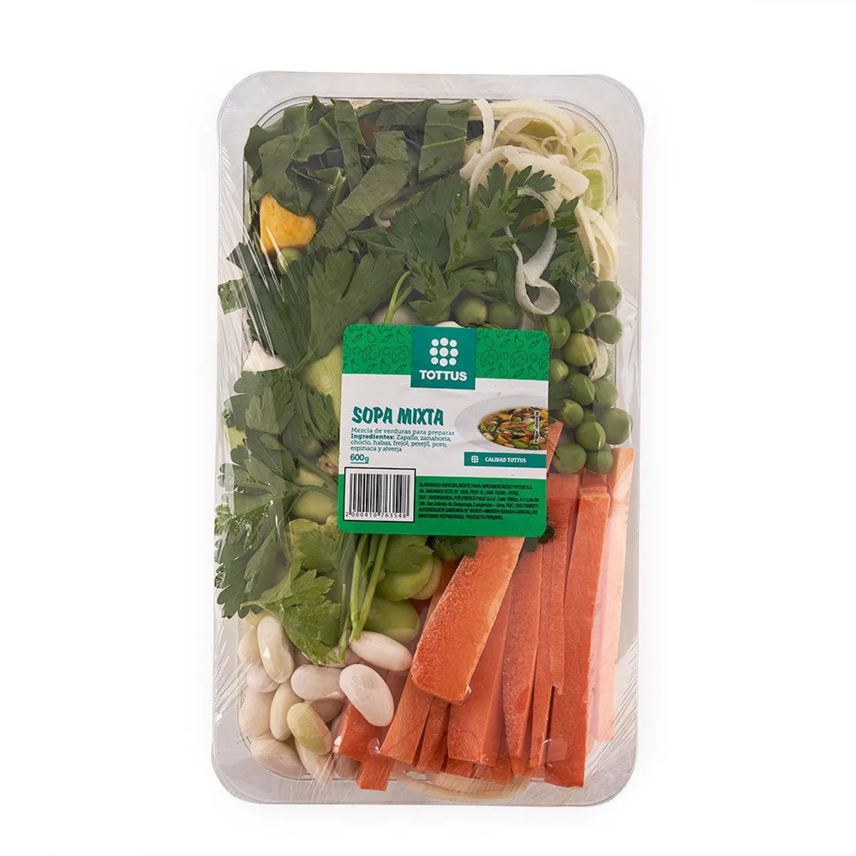 TOTTUS - Verduras Para Sopa Mixta Tottus