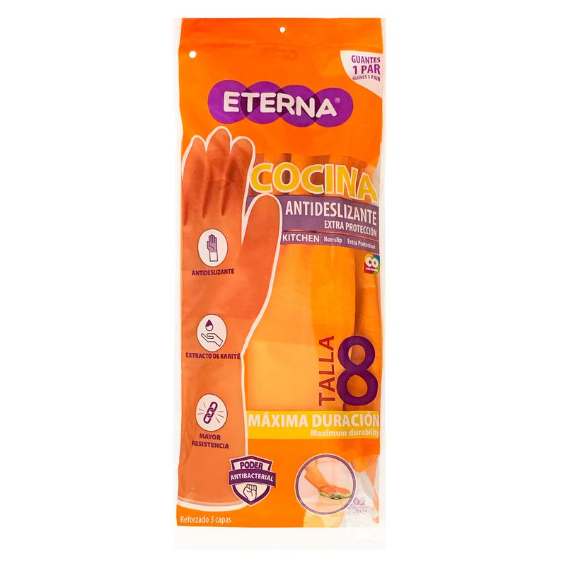 ETERNA - Guantes Eterna Antideslizante 3 Capas Talla 8
