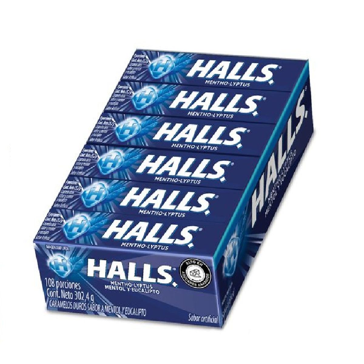 HALLS - Caramelos Mentho Lyptus Halls Display 12 Und