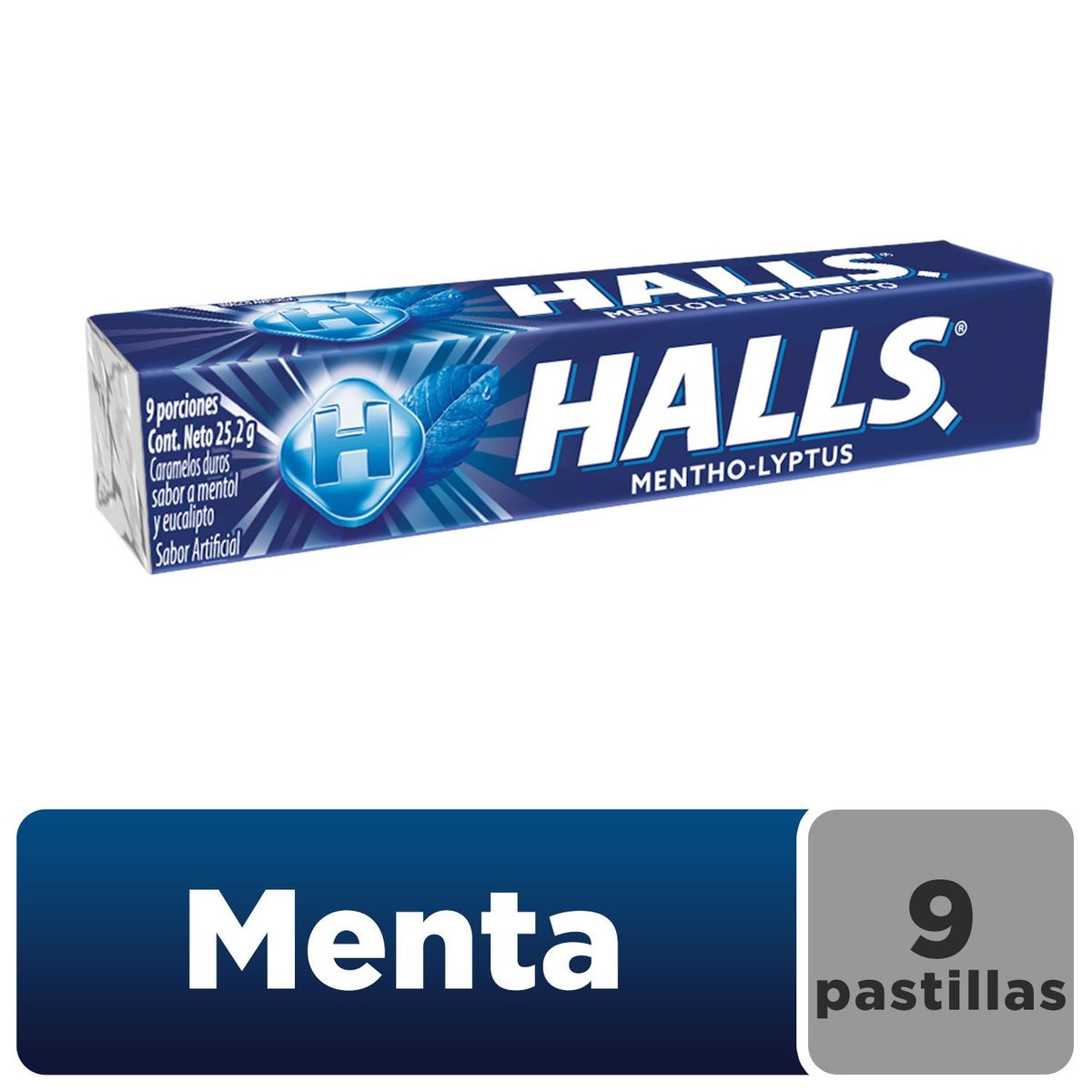 HALLS - Caramelos Halls Menta Empaque 27 g