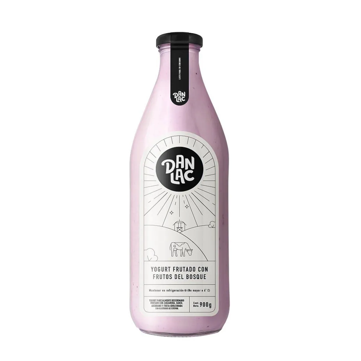 DANLAC - Yogurt Frutado Danlac Frutos del Bosque Botella 900 g