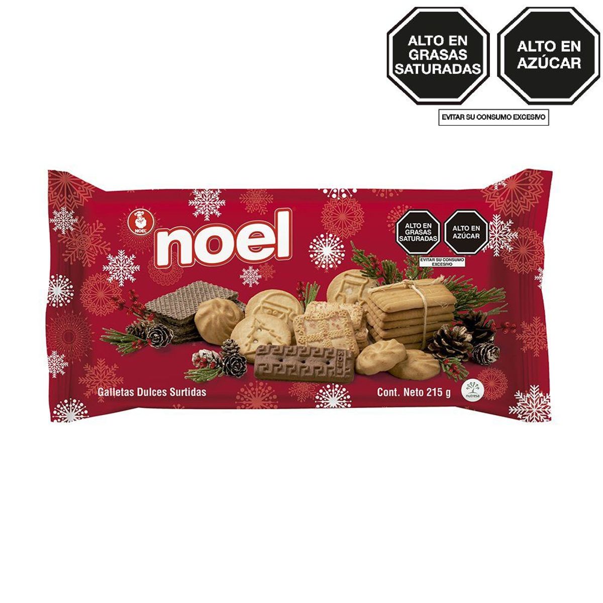 NOEL - Galletas Dulces Surtidas Noel Noche Buena Bolsa 215 g