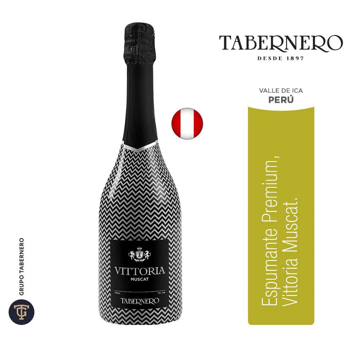 VITTORIA - Espumante Vittoria Muscat Perú Botella 750 mL