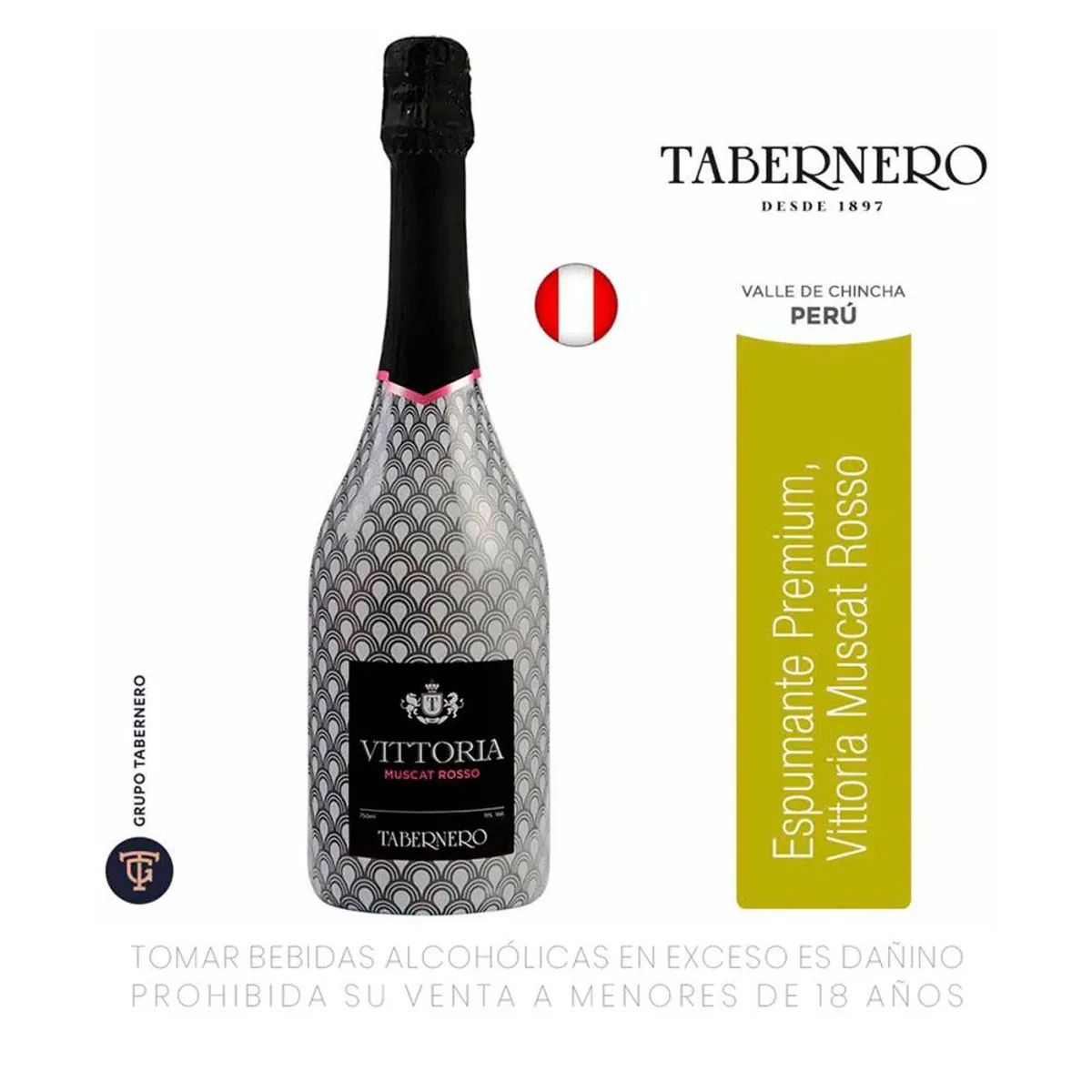 VITTORIA - Espumante Vittoria Muscat Perú Botella 750 mL