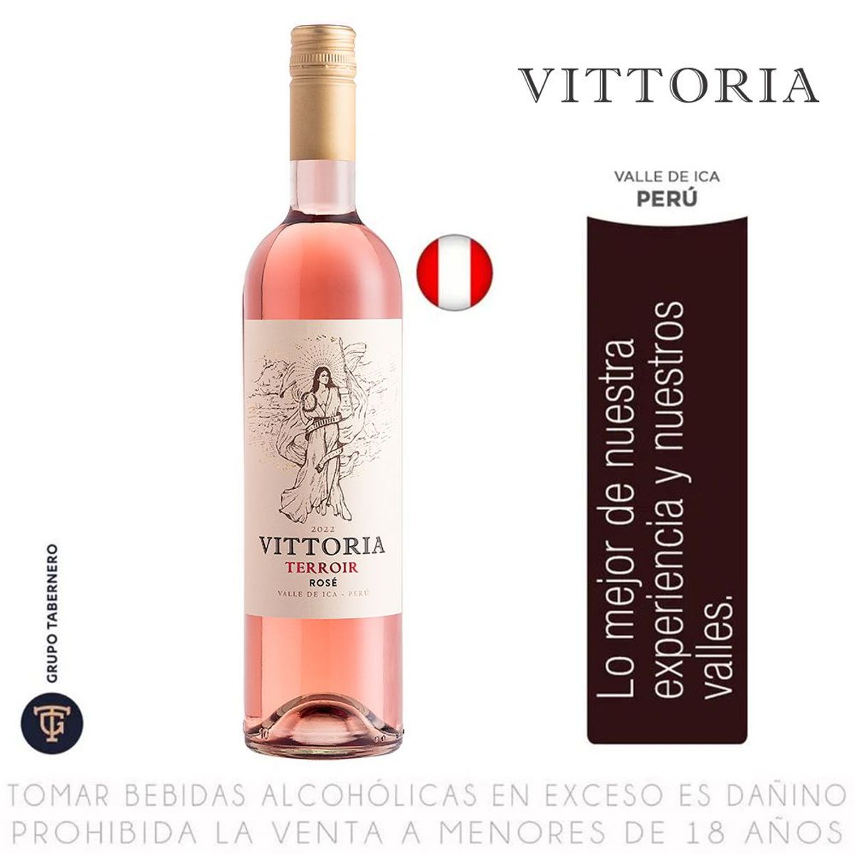 VITTORIA - Vino Vittoria Rosé Perú Botella 750 mL