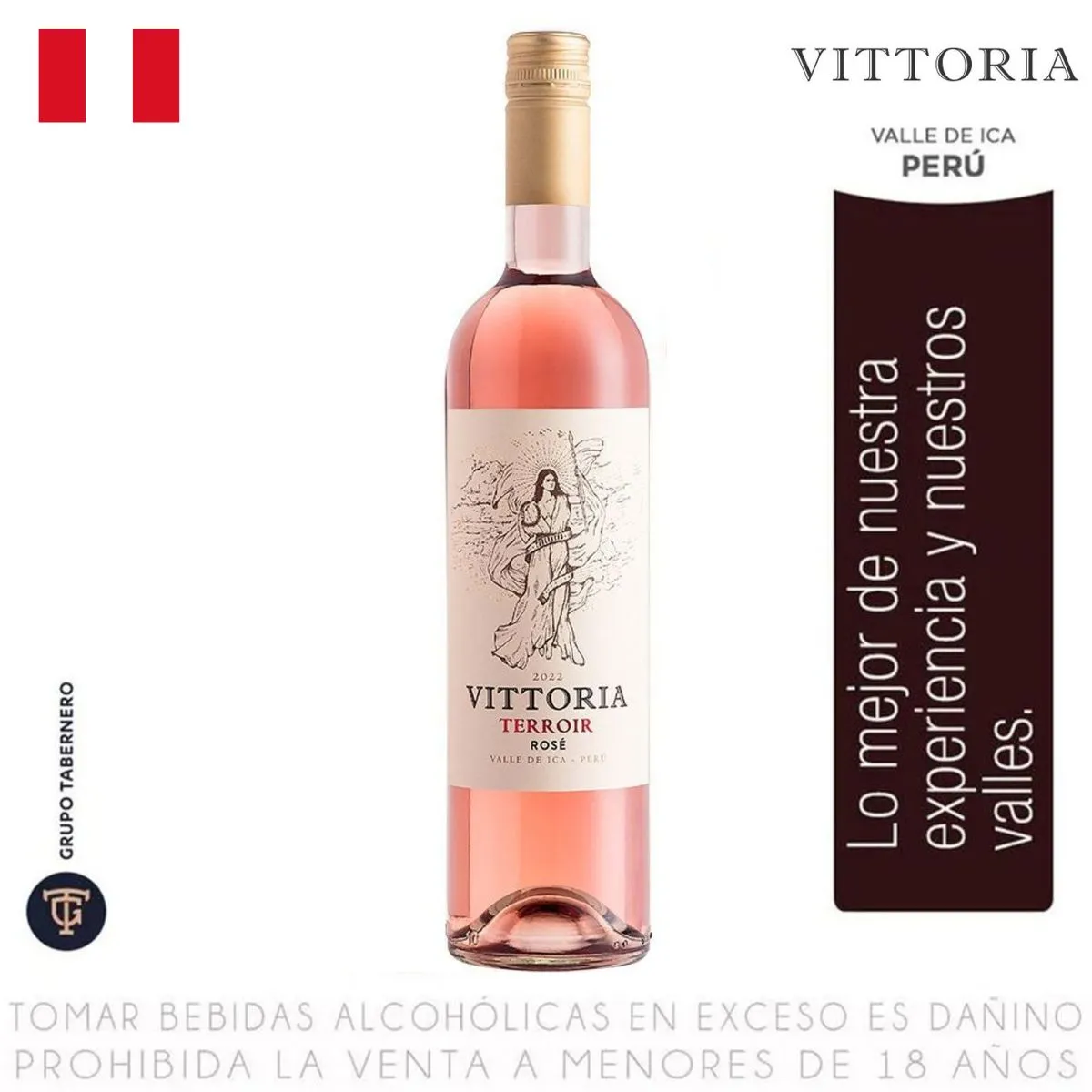 VITTORIA - Vino Vittoria Rosé Perú Botella 750 mL