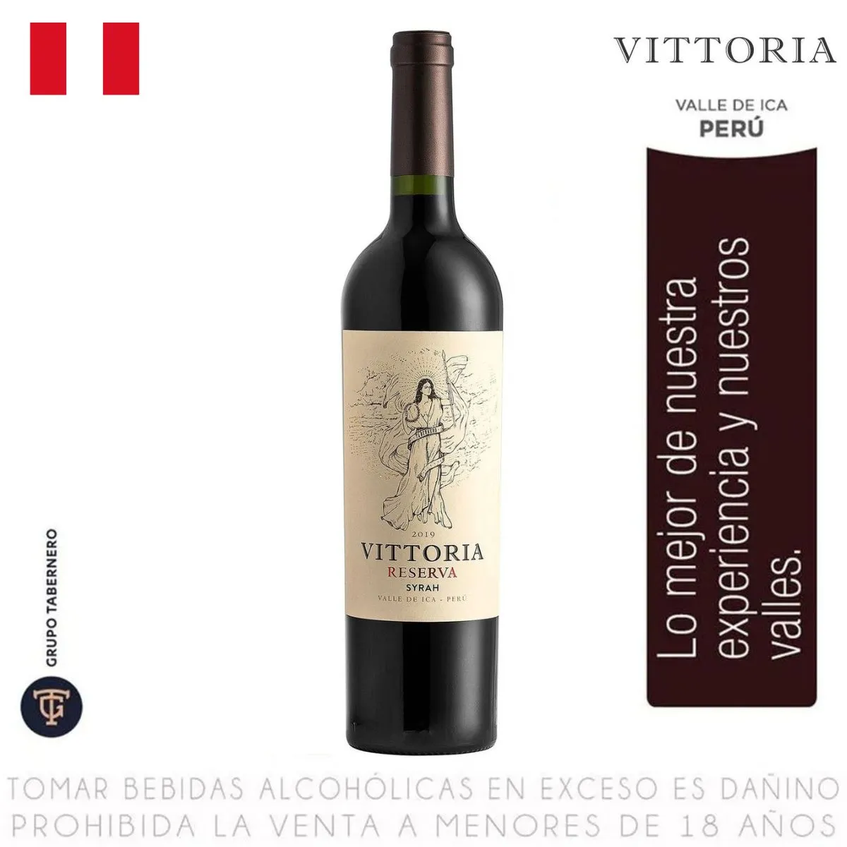 VITTORIA - Vino Vittoria Syrah Reserva Botella 750 mL