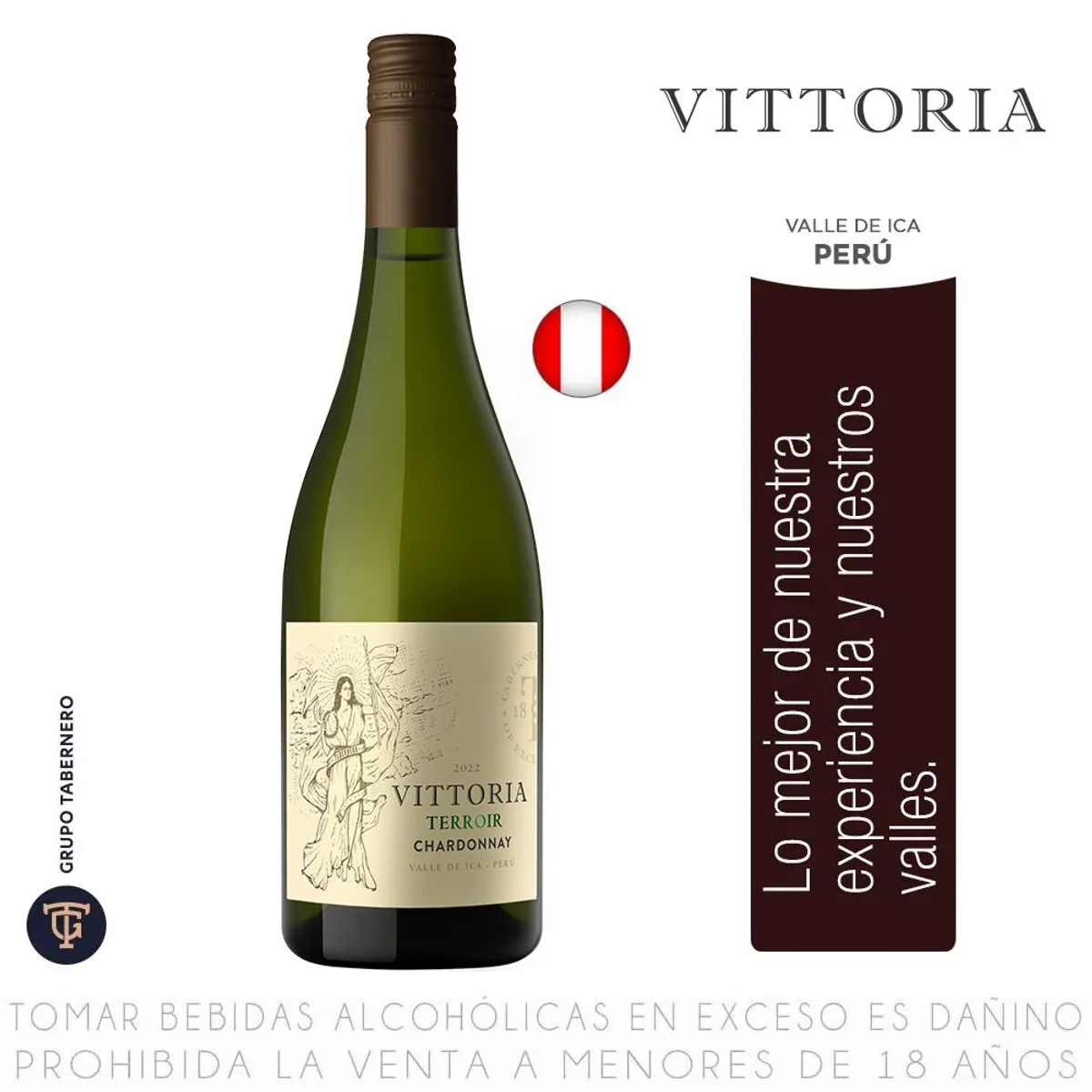 VITTORIA - Vino Vittoria Chardonnay Terroir Botella 750 mL