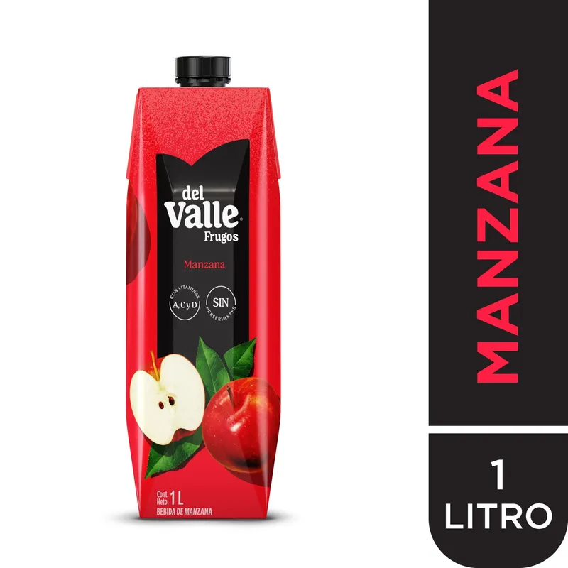 FRUGOS - Bebida Frugos Manzana Prisma Caja 1 L