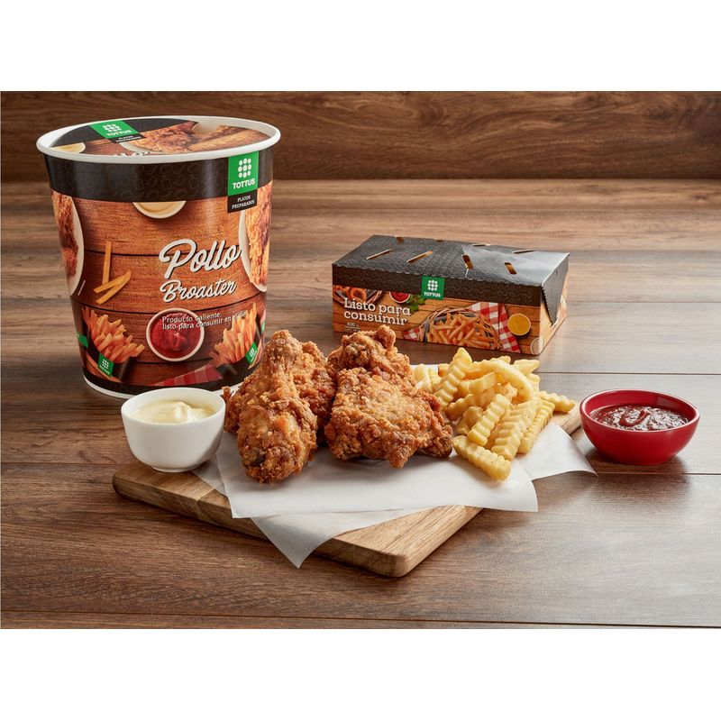 TOTTUS - Combo Broaster 4 Piezas + Papas