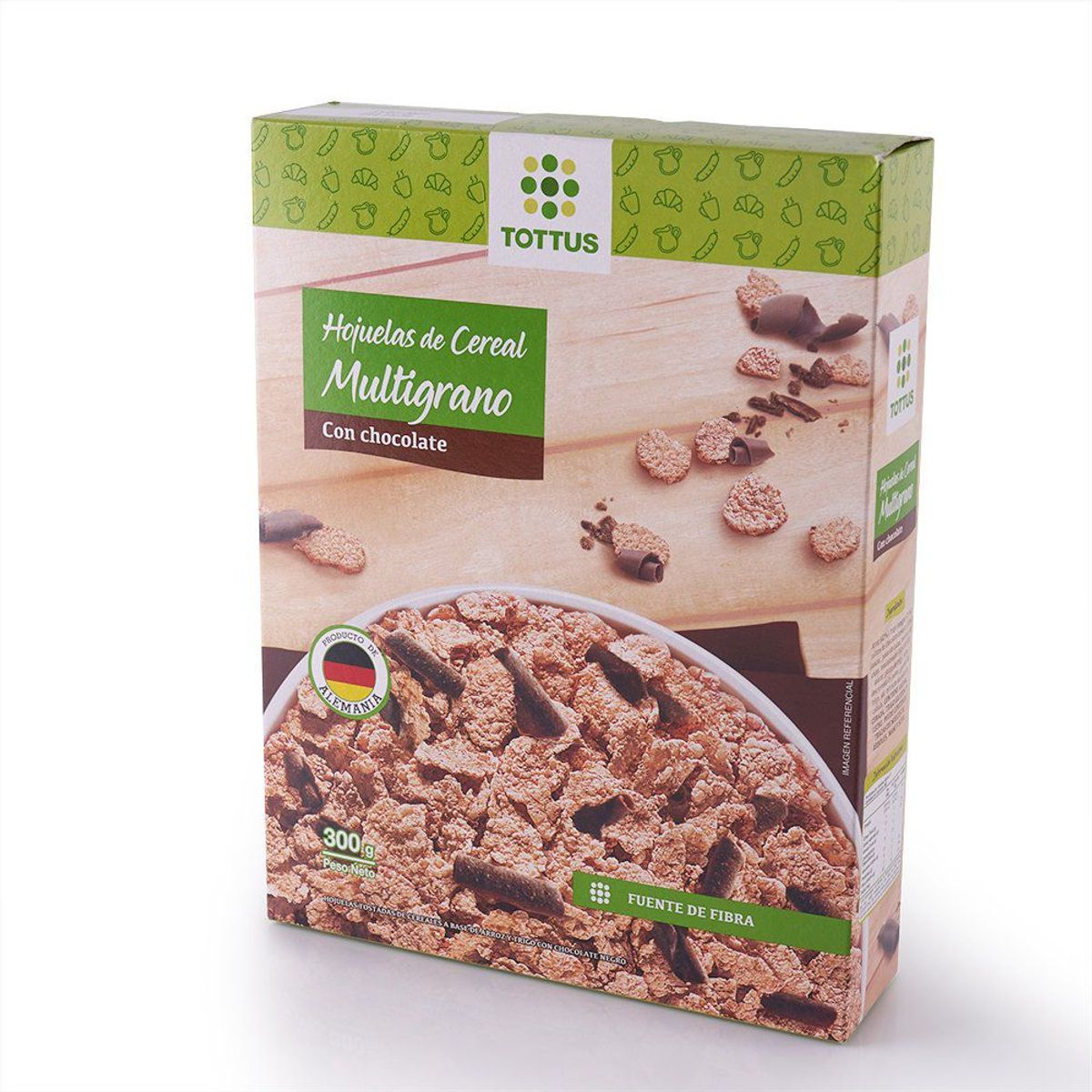 TOTTUS - Hojuelas de Cereal MultiGrano con Chocolate Tottus 300g