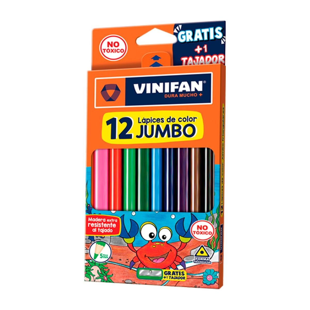 VINIFAN - Colores Vinifan Triangular Jumbo Empaque 12 Und
