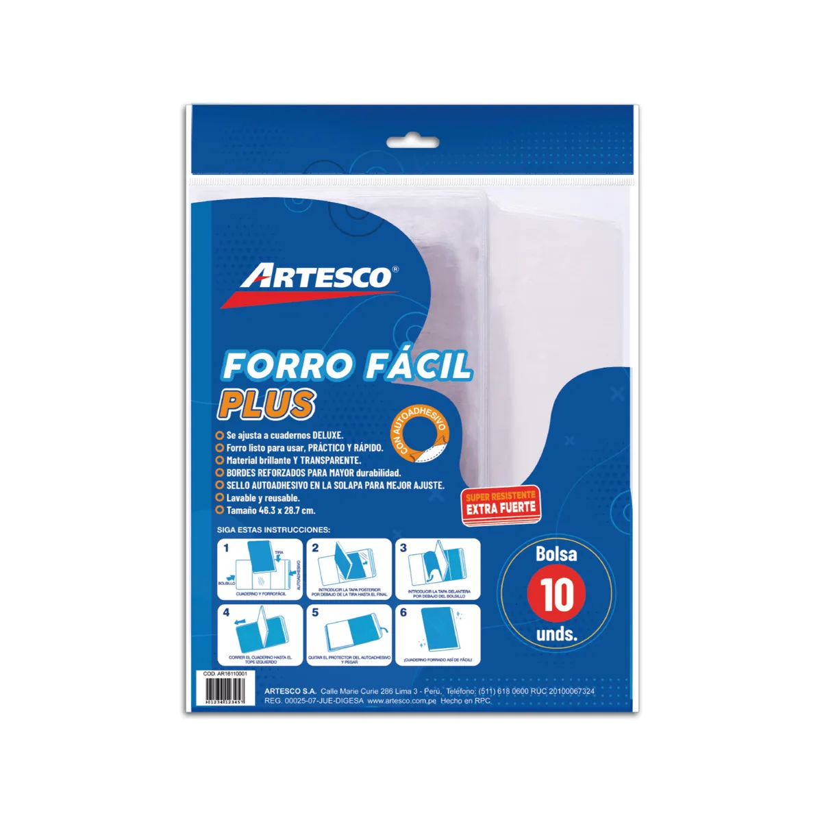 ARTESCO - Forro Fácil Artesco Plus Empaque 10 Und
