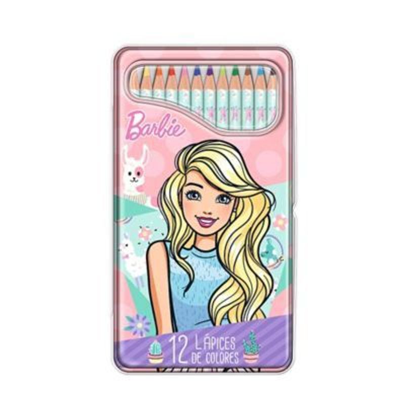 ARTESCO - Colores Artesco Triangulares Barbie Lata 12 Und