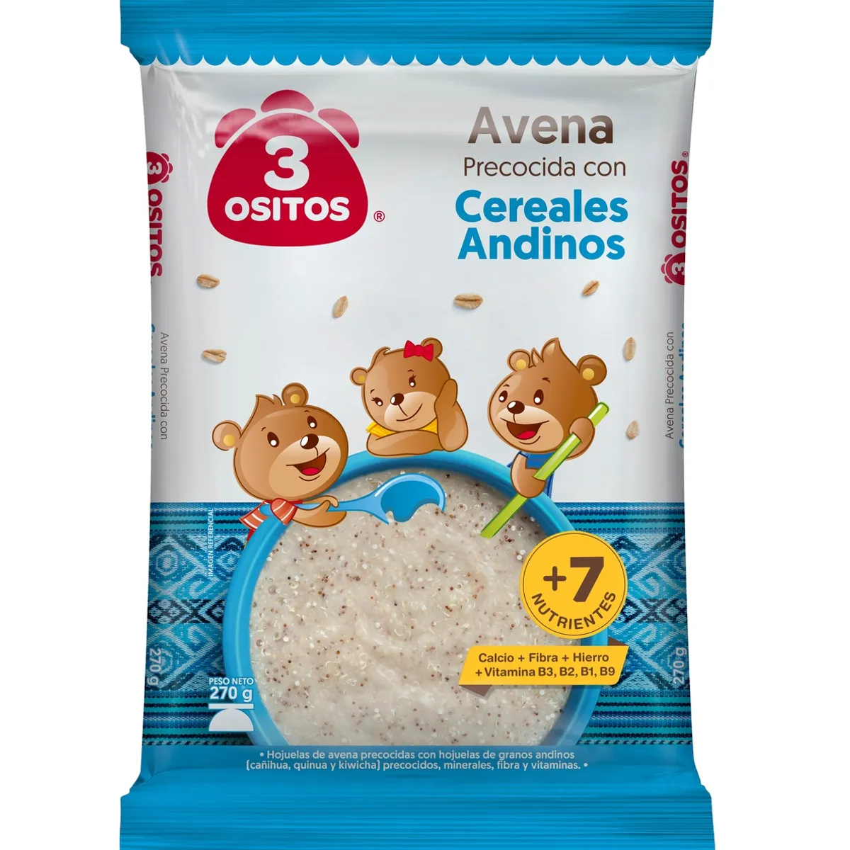 3 OSITOS - Avena 3 Ositos con Cereales Andinos Bolsa 270 g