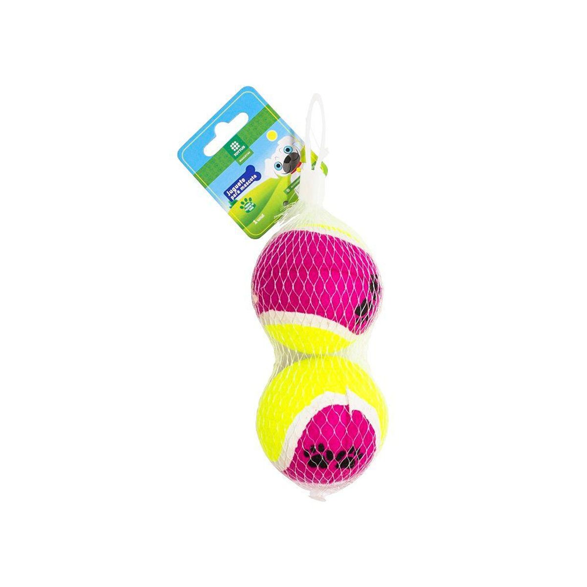 TOTTUS - Juguete para Mascota Pelota de Tenis Tottus Bolsa 2 Und