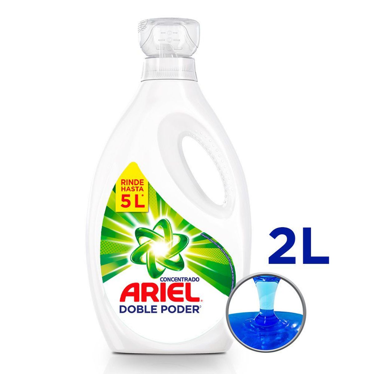 ARIEL - Detergente líquido doble poder de 2 L 