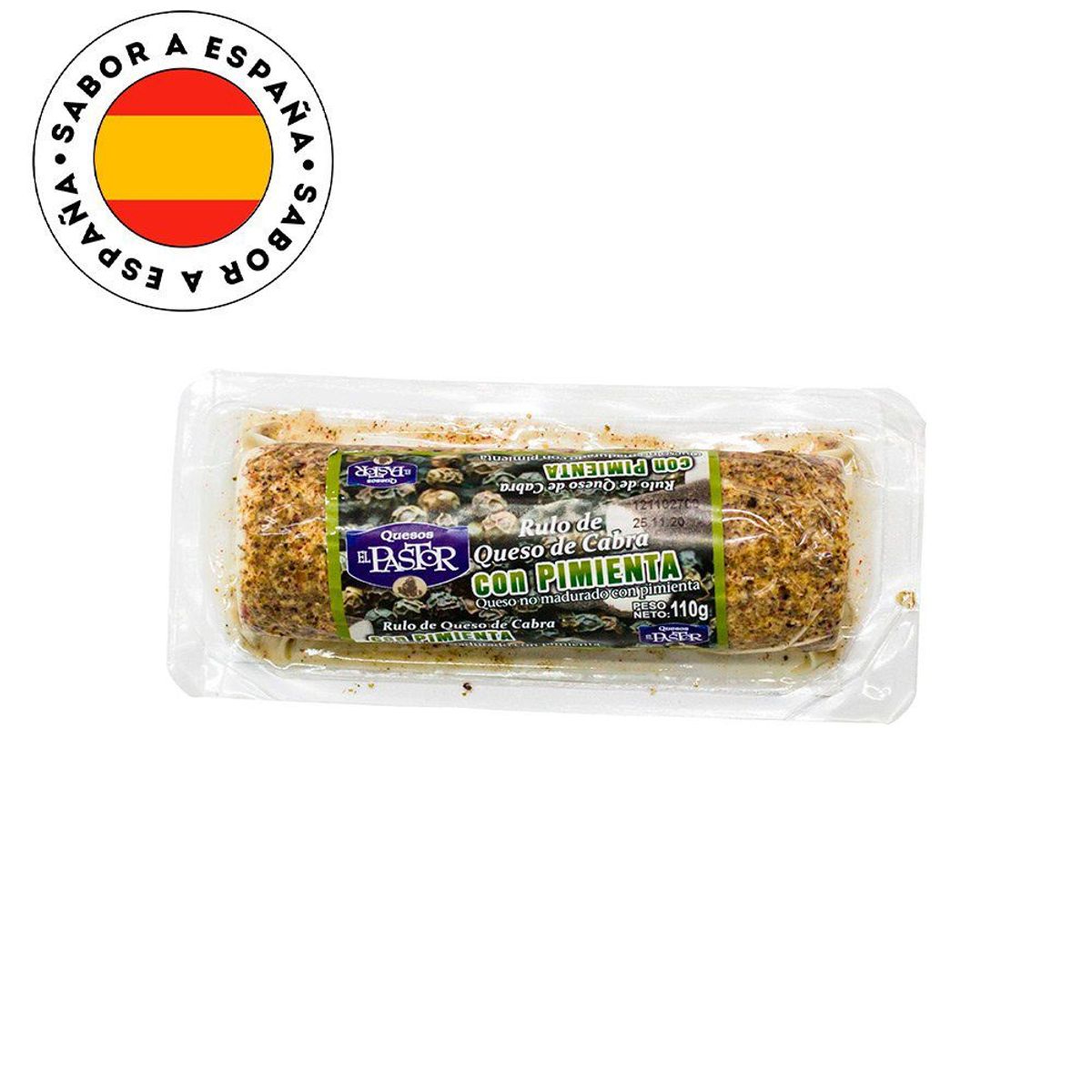 EL PASTOR - Rulo Queso de Cabra con Pimienta El Pastor Empaque 110 g