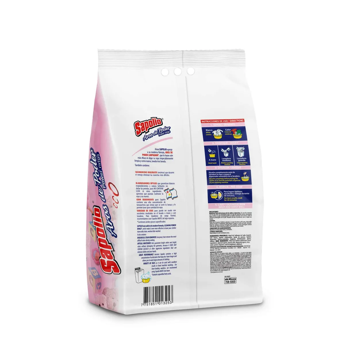 SAPOLIO - Detergente en Polvo Sapolio Bebé Bolsa 2 Kg
