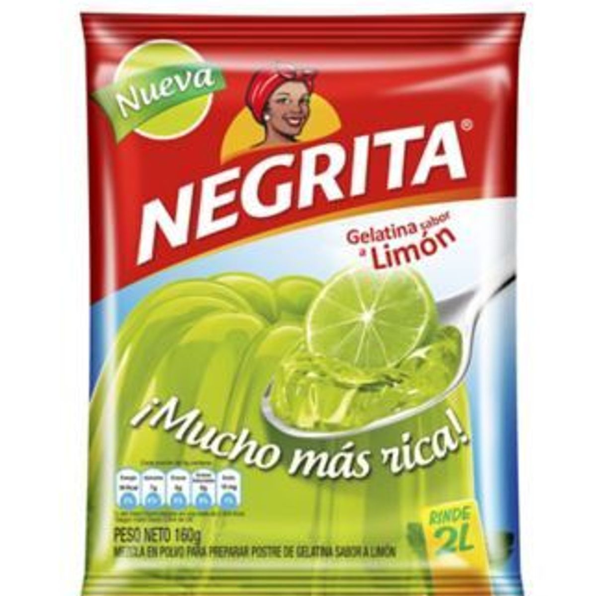 NEGRITA - Gelatina Negrita Limón Empaque 160 g