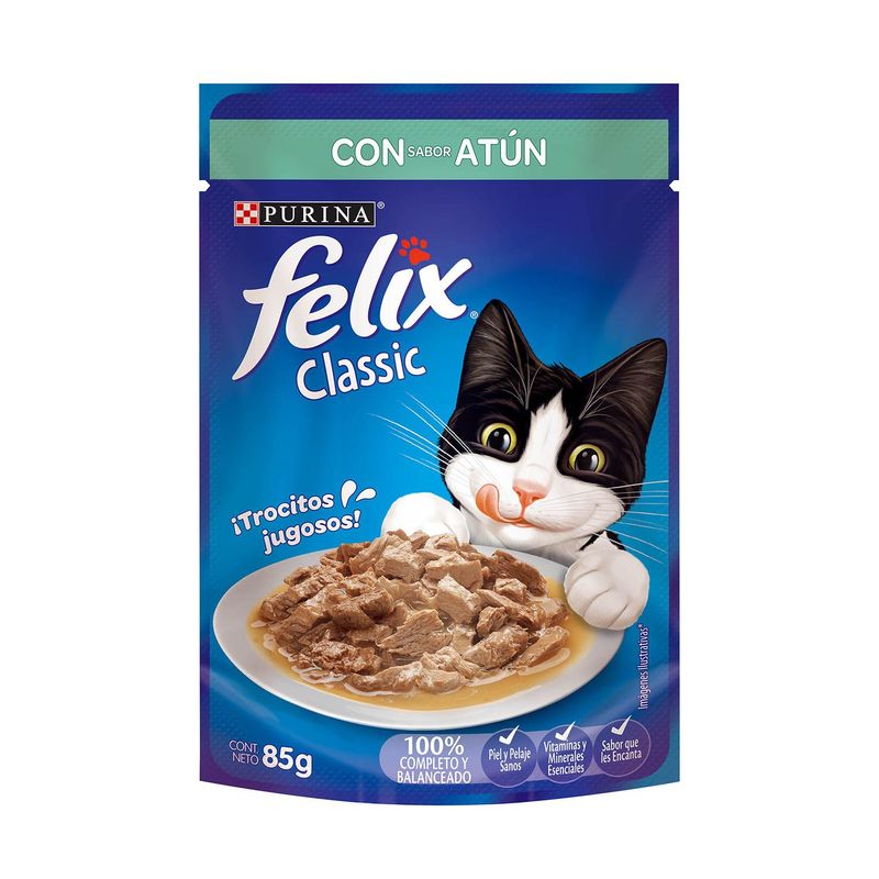 FELIX - Comida Húmeda para Gatos Felix Adulto Sabor Atún en Salsa 85 g