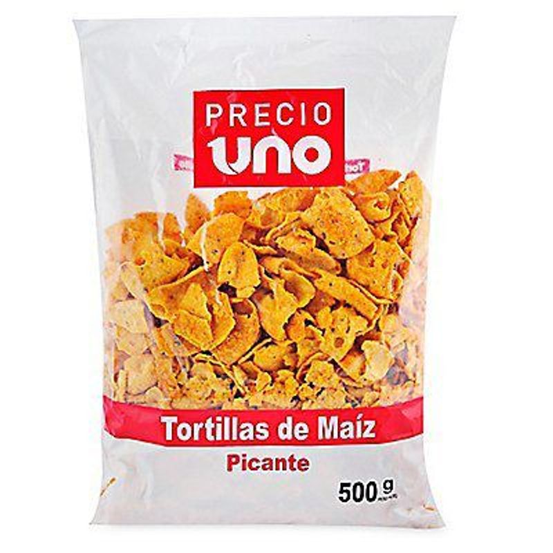 PRECIO UNO - Tortillas de Maíz Precio Uno Picante Bolsa 500 g
