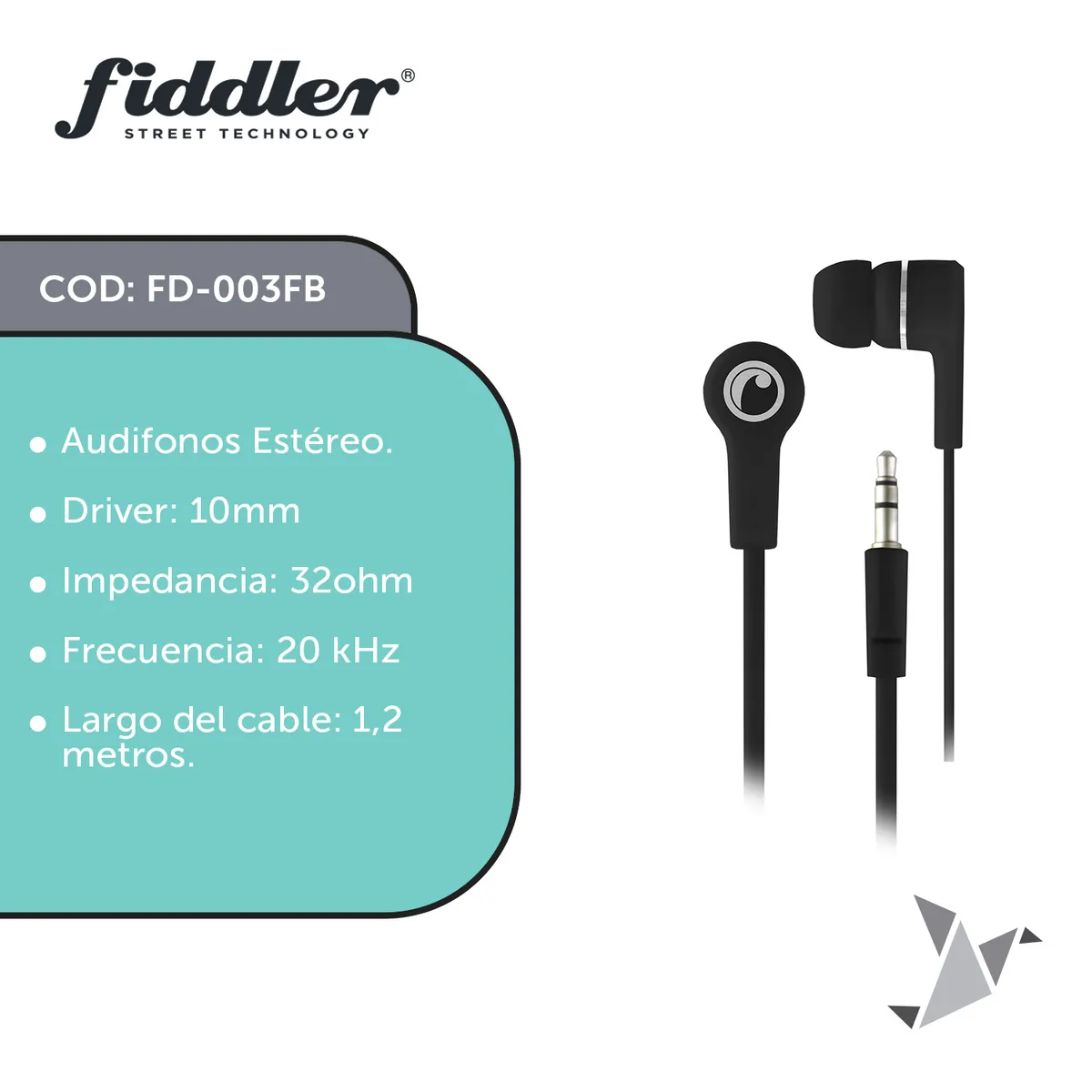 FIDDLER - Audífono Fiddler Negro