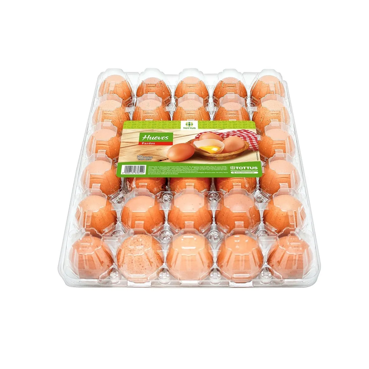 TOTTUS - Huevos Pardos Tottus Bandeja 30 Und