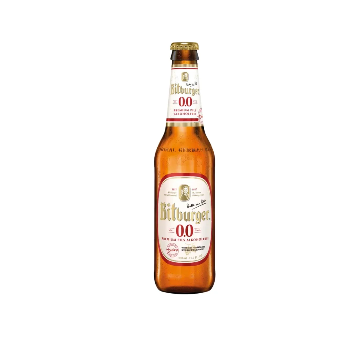 BITBURGER - Cerveza Bitburger Sin Alcohol Drive Bit Botella 330 mL