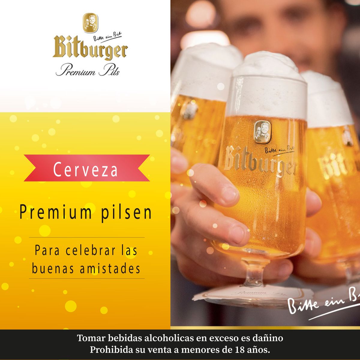 BITBURGER - Cerveza Bitburger Premium Pilsen Lata 330 mL