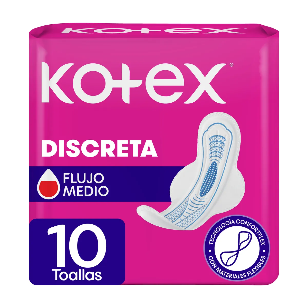 KOTEX - Toalla Higiénica Kotex Ultrafina Discreta x 10 Unidades