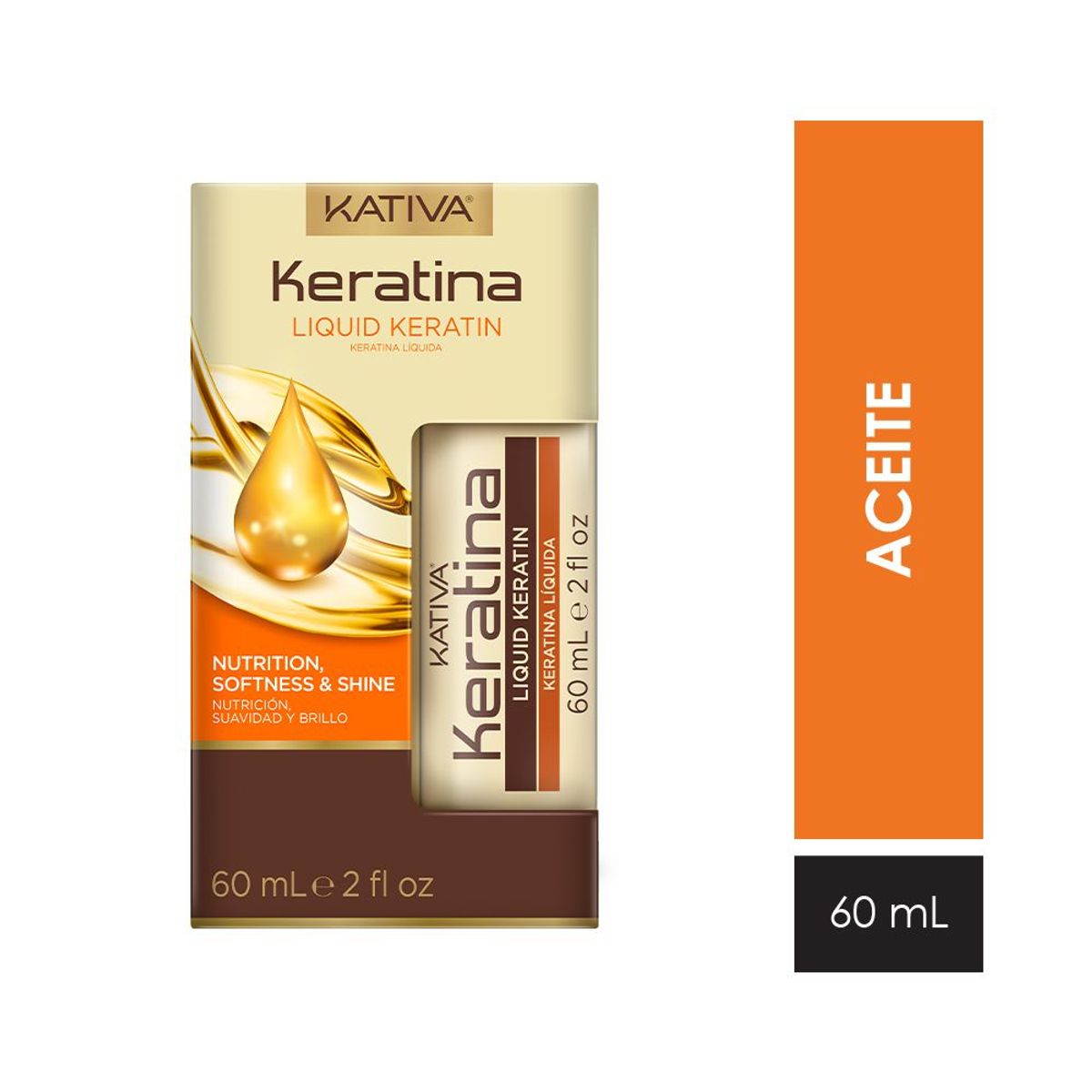 KATIVA - Aceite Kativa Keratina Líquida Envase 60 mL